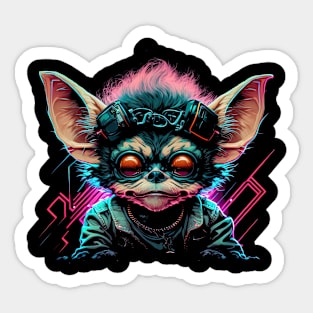 Gremlin Retrowave Cyberpunk Sticker